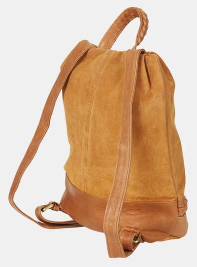 Topshop Suede Zip Backpack2