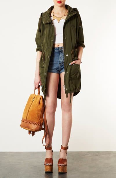 Topshop Suede Zip Backpack3