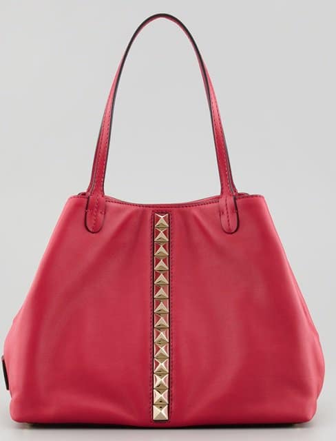 Valentino Rockstud Lock Vitello Tote Bag