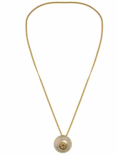 Versace Medusa Crystals Gold Place Necklace