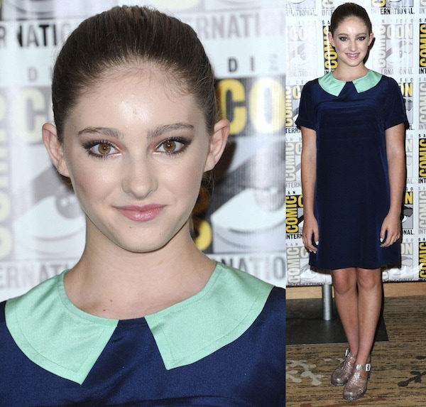 Willow Shields in an age-appropriate preppy dress paired with jelly sandals at Comic-Con 2013 in San Diego, California, on July 20, 2013