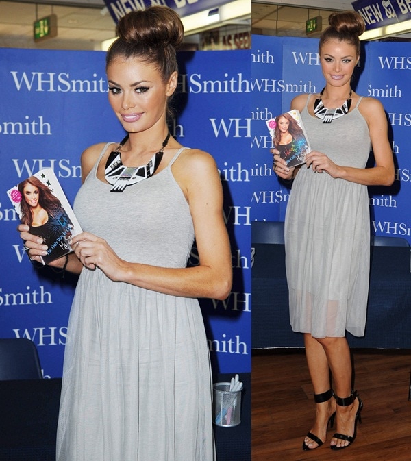 Chloe Sims looked sexy at her book signing for The Only Way Is Up: My Story
