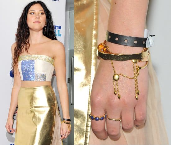 Eliza Doolittle at Capital FM's Summertime Ball sporting a captivating mix of bracelets, showcasing how casual accessories can complement high-fashion looks