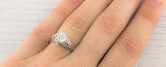 1.17 Carat Vintage Diamond Engagement Ring