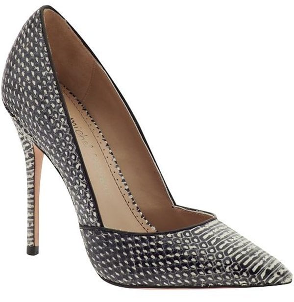 Jean-Michel Cazabat Emma Pumps in Snake-Effect Leather