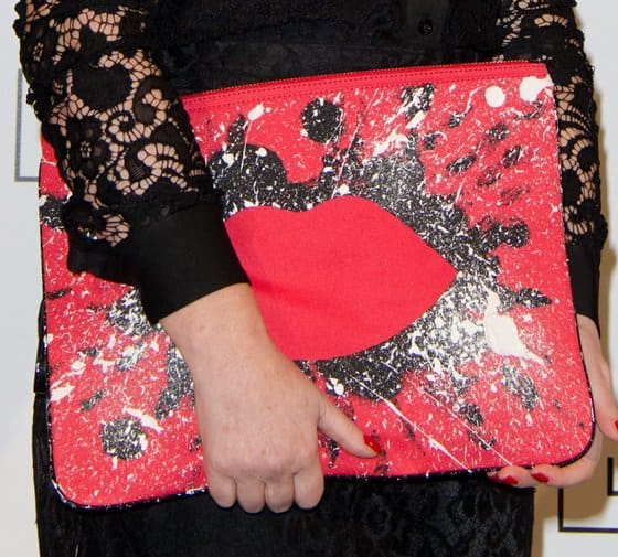 Lulu Guinness' huge In the Red Hug and Hold" clutch