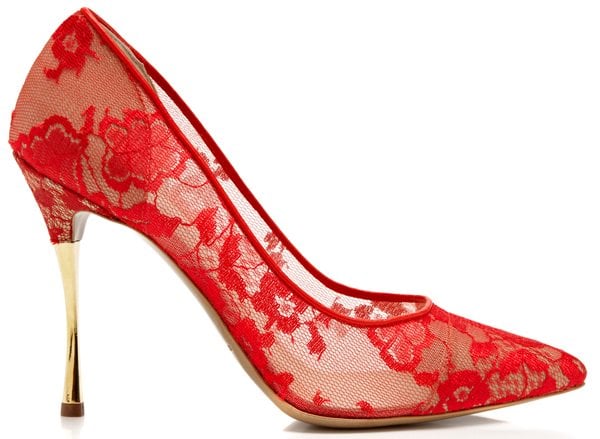 Nicholas Kirkwood Lace Pumps in Red