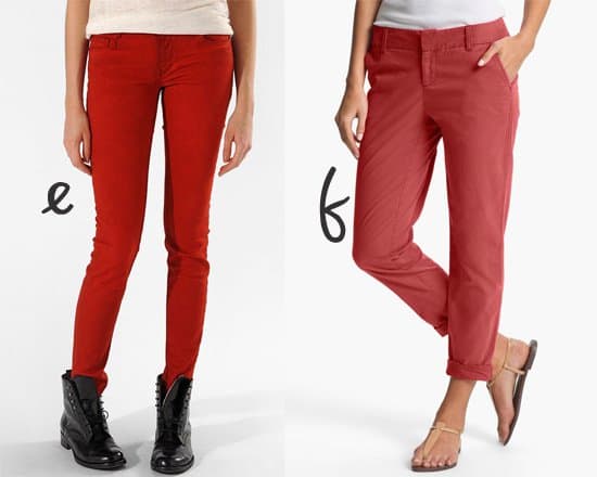 Maje Javaro Colored Slim-Leg Stretch Jeans and Caslon Chino Ankle Pants