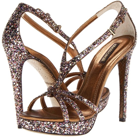 Roberto Cavalli Glitter Sandals