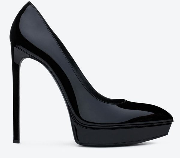 Saint Laurent Janis patent leather platform pumps