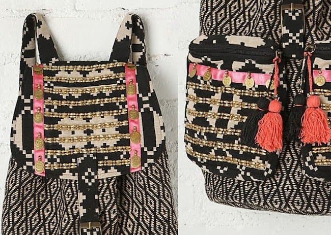 The Stela 9 'Ventura' backpack: a blend of natural tones with black accents, priced at $128