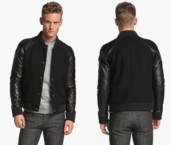 A.P.C. bomber jacket similar to the one worn by Kristen Stewart, illustrating her preference for minimalistic yet chic attire, priced at $790