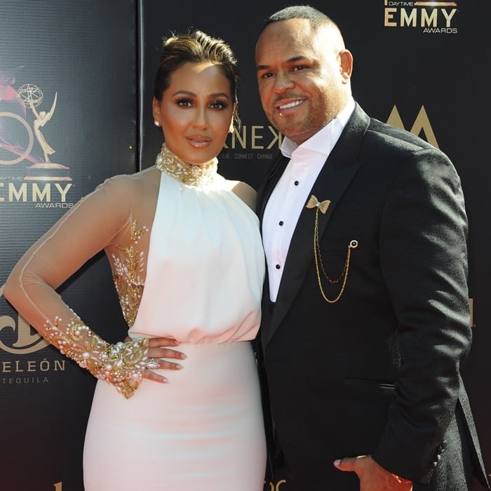 Adrienne Houghton and her husband Israel Houghton arrive at the 46th Annual Daytime Creative Arts Emmy Awards