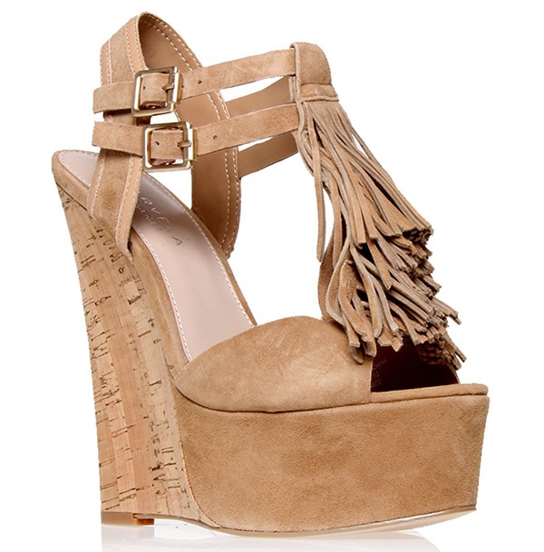 Carvela Kurt Geiger "Kola" Wedge Sandals in Beige