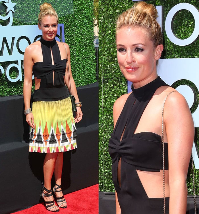 Cat Deeley flaunted her legs in an edgy dress at the 2013 Young Hollywood Awards