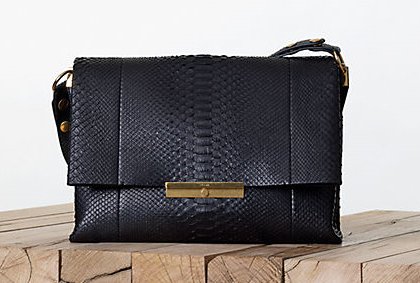 The Celine Blade bag in Python Black, showcasing the brand's luxurious design for Fall 2013