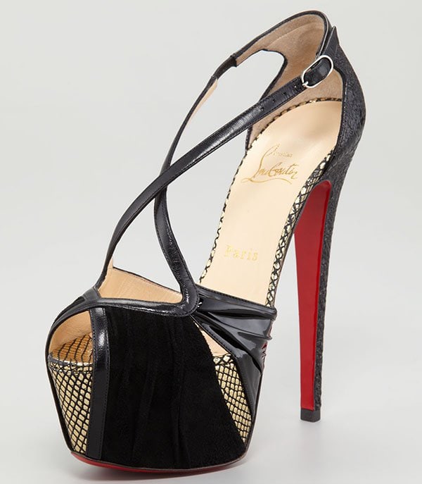 Christian Louboutin Divinoche Crisscross Platform Sandals