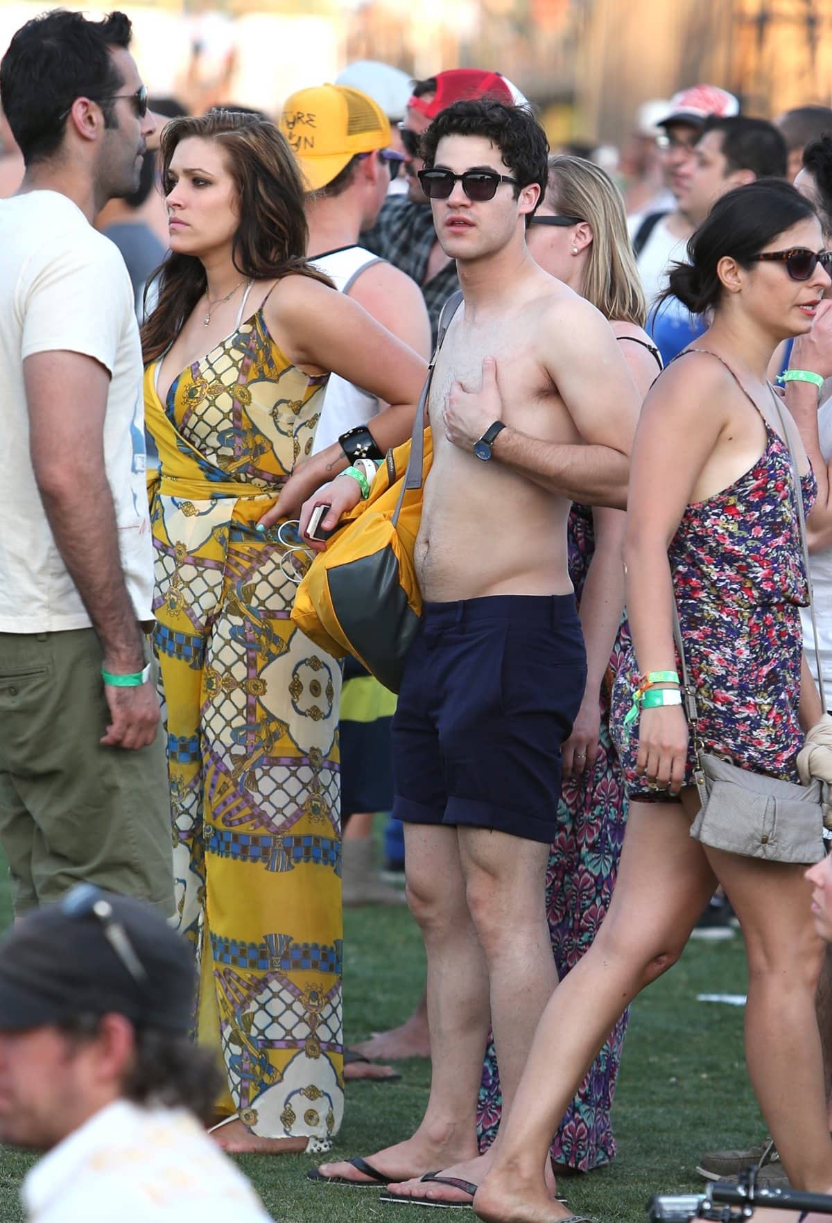 Darren Criss and Mia Swier attend day 2 of the 2013 Coachella Valley Music & Arts Festival