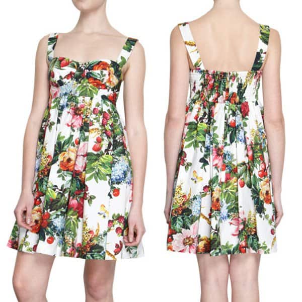 Capture the essence of spring with this Dolce & Gabbana floral babydoll dress, priced at $1,495