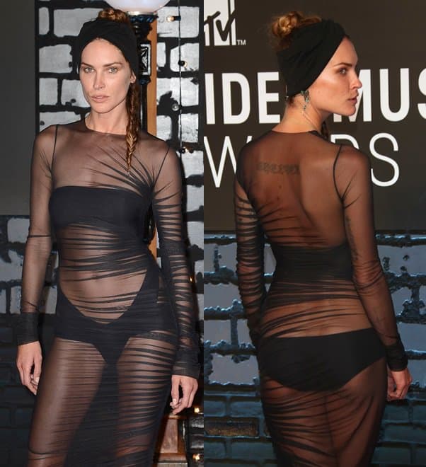 Erin Wasson stuns in a revealing Alexandre Vauthier dress at the 2013 Video Music Awards in Brooklyn, New York