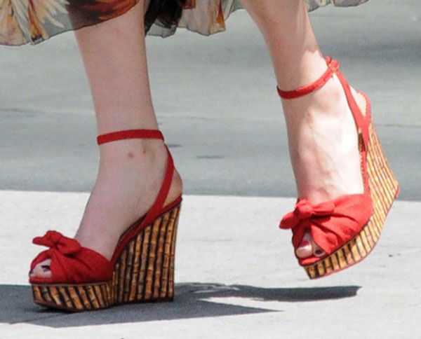 Florence Welch rocking wedges from Charlotte Olympia's Cruise 2013 Collection