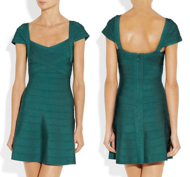 Hervé Léger Flared Bandage Dress