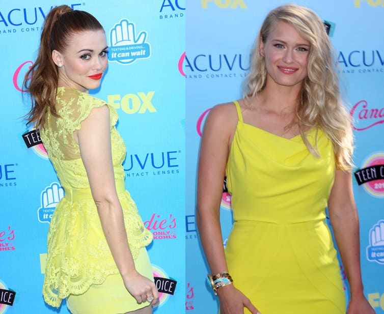 Holland Roden and Leven Rambin at the 2013 Teen Choice Awards