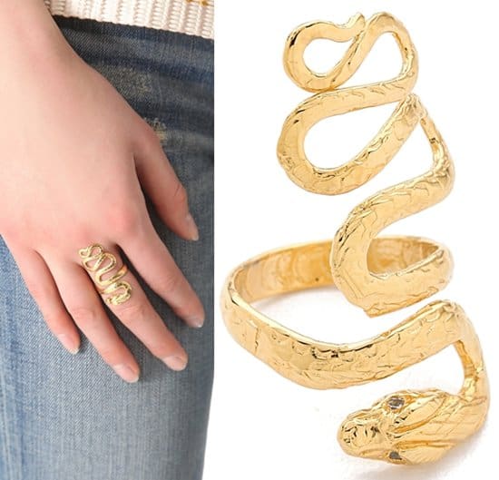Jacquie Aiche Extra Long Snake Ring