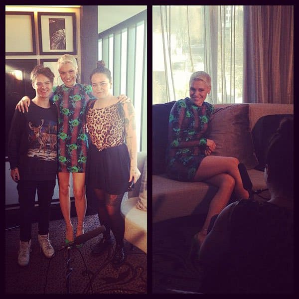 Jessie J's photos of her interviews in one day shared on her Instagram
