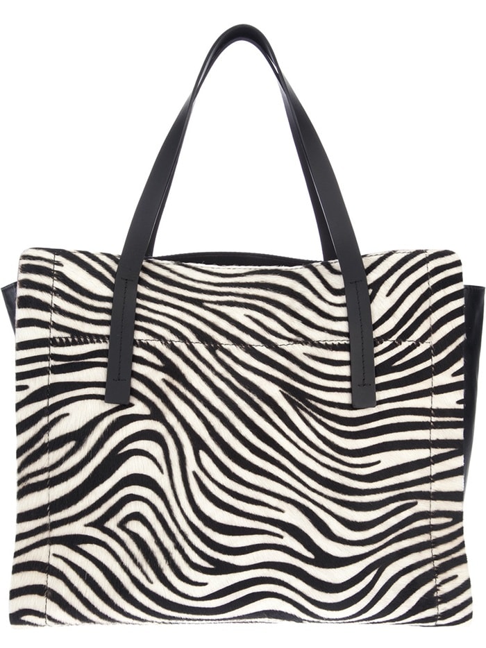 Spotlight on style: Joseph’s ‘Zebra East West’ Ponyskin Tote, a fashionable choice by Jessie J, priced at £550