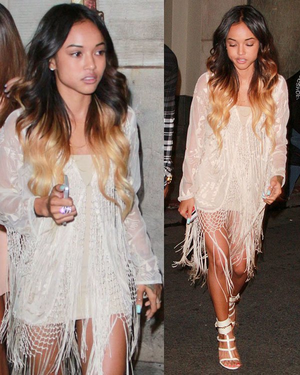 Karrueche Tran leaving Playhouse Nightclub in Hollywood, Los Angeles, on August 2, 2013