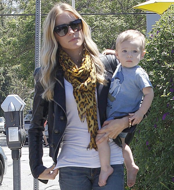 Kristin Cavallari and her son, Camden, heading out to lunch at Lemonade in Los Angeles on July 30, 2013
