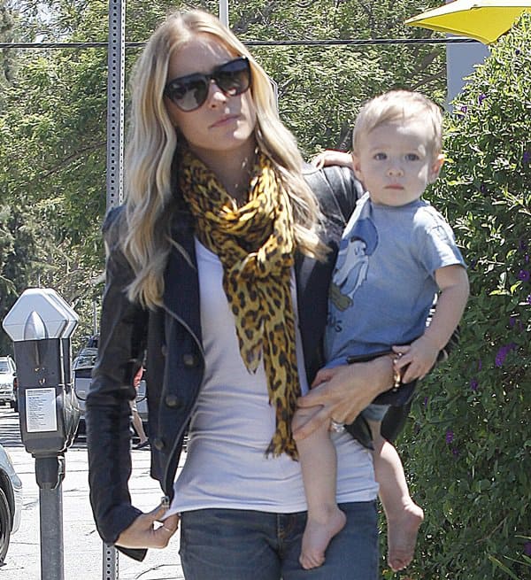 Chic Motherhood: Kristin Cavallari, elegantly casual in her ensemble, steps out with her son, Camden, for a lunch date at Lemonade in Los Angeles, capturing a tender mother-son moment