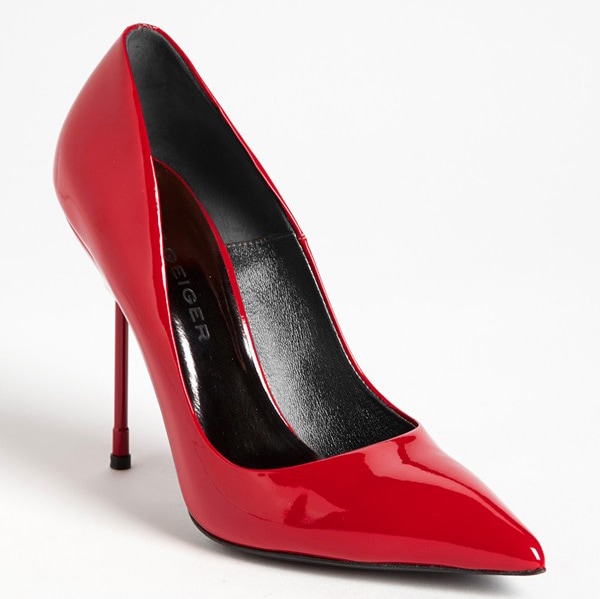 Nicole Scherzinger's Kurt Geiger 'Britton' pumps in radiant red, $400