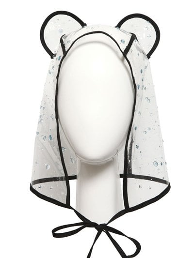 Maison Michel Lara PVC Ears with Drops & Silk Trim Hat