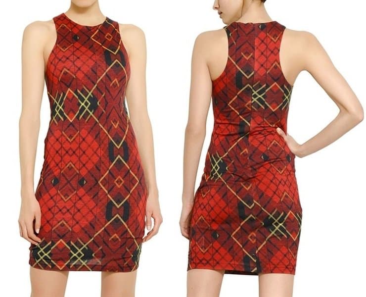 McQ Alexander McQueen Tartan Dress