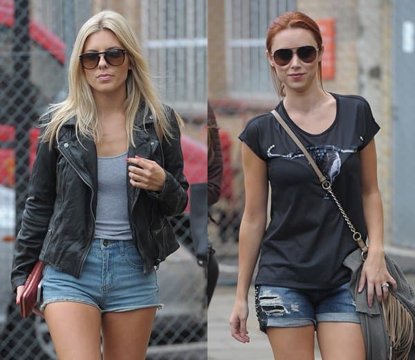 Who looked best wearing denim shorts? Mollie King or Una Healy?