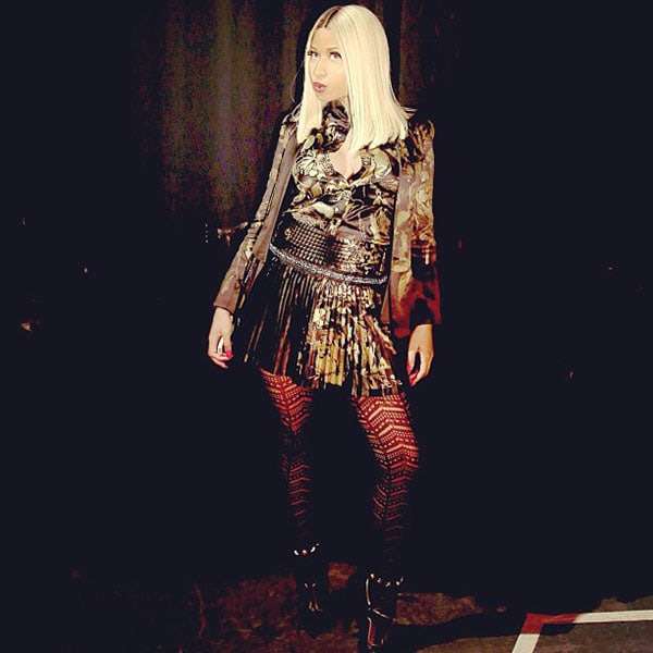 Nicki Minaj's Instagram photos showing her outfit for the 2013 BMI Awards