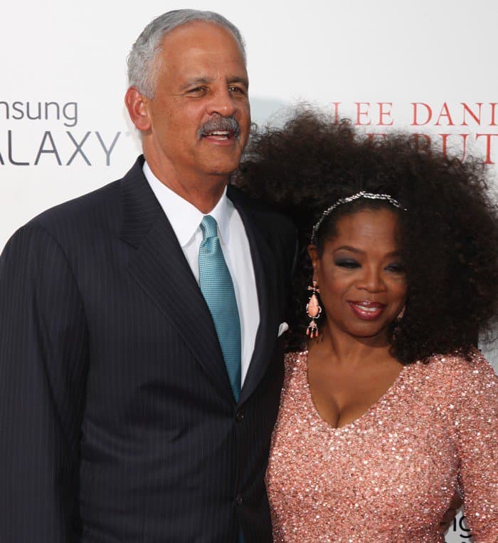 Stedman Graham and his girlfriend, Oprah Winfrey, attend "The Butler" premiere