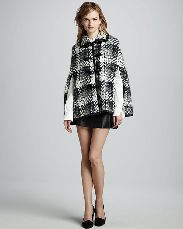 Rachel Zoe Melodie Herringbone Toggle Capelet