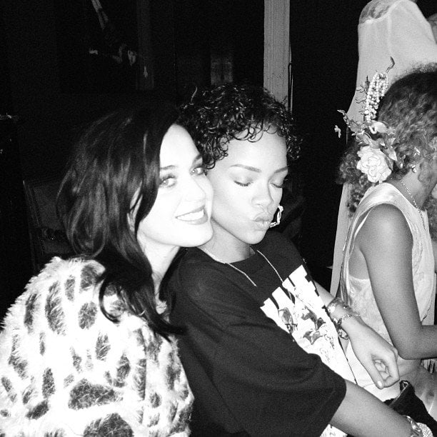 Though Rihanna was reportedly in the restaurant for only 30 minutes, she had time to take this pic of her and Katy and share it on Instagram