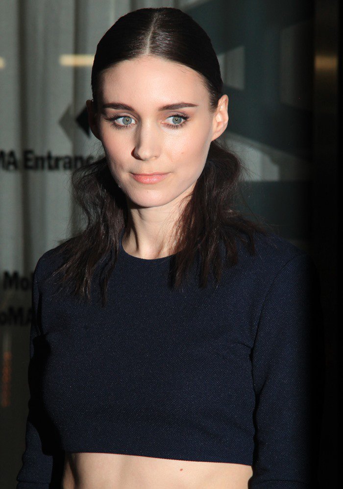 Rooney Mara wears her hair center- parted at the screening of "Ain't Them Bodies Saints"