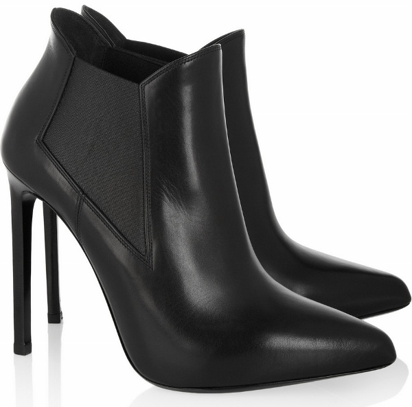 Saint Laurent 'Paris' Pointed Toe Ankle Boots