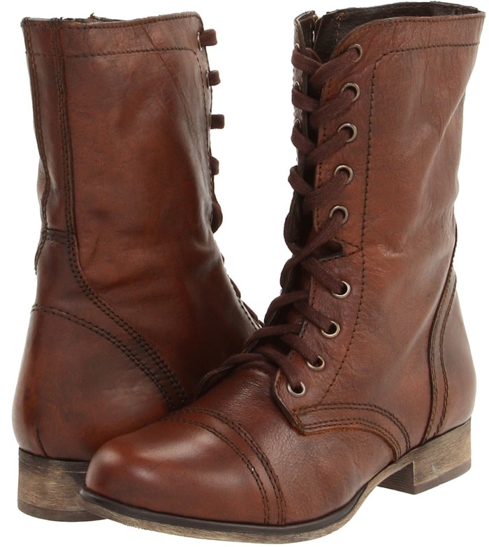 Steve Madden Troopa Brown Leather Boots