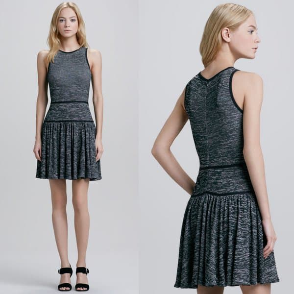 Sleek and sophisticated: The Tibi Jewel Neck Pleated Dress