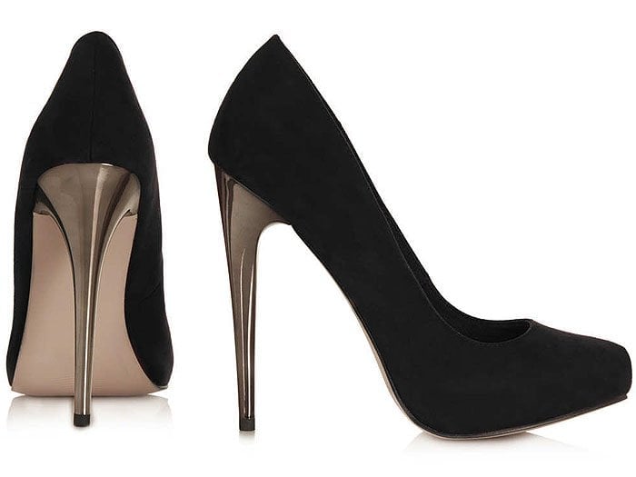 Topshop Steel Metal Heel Pumps