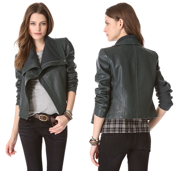 VEDA Max Classic Leather Jacket