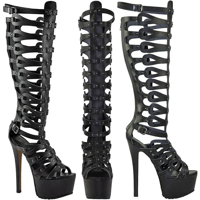 Angela Simmons Rocks Samara Knee-High Gladiator Sandals by ZiGiNY