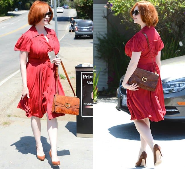 Christina Hendricks at the 15th Annual Day of Indulgence Private Party in Brentwood, Los Angeles, captured on August 11, 2013