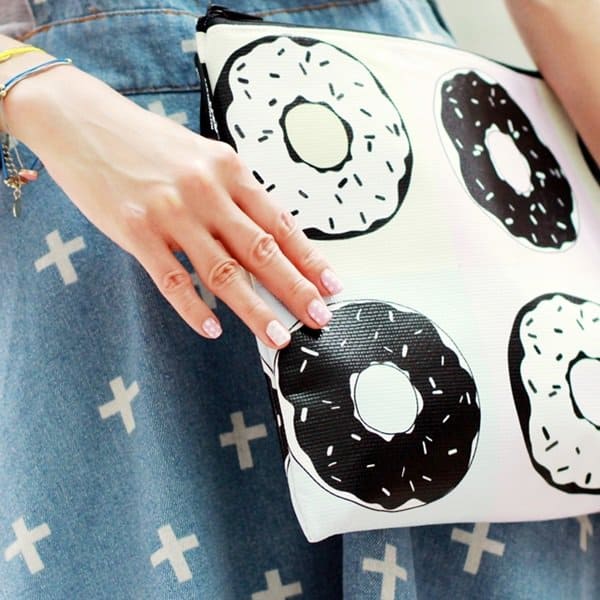 Prisca's donut-print laptop sleeve